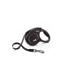 Pasear Flexi Correas Extensibles | Correa Extensible Para Perro - New Classic Cinta Negra