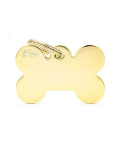 Pasear My Family Hueso | Chapa Perro Basic Hueso Dorado