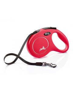 Pasear Flexi Correas Extensibles | Correa Extensible Para Perro - New Classic Cinta Roja