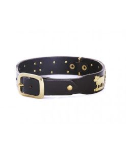 Pasear Thildy Collares De Piel | Collar De Cuero Suizo Negro