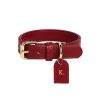 Pasear Perro Collection Collares De Piel | Collar De Cuero Perro Scarlet