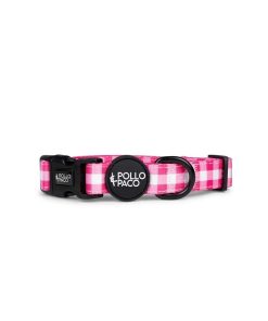 Pasear Pollo & Paco Collares Perro Peque O | Collar De Perro Vichy Rosa