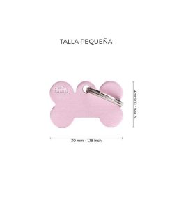 Pasear My Family Hueso | Chapa Perro Basic Hueso Rosa