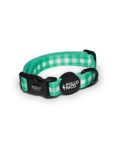 Pasear Pollo & Paco Collares Perro Peque O | Collar Perro Vichy Verde