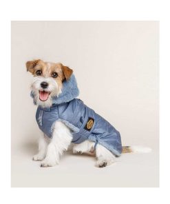 Ropa Fashion Dog | Abrigo Para Perro Plumas Azul