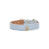 Pasear Branni Pets Collares De Piel | Collar Cuero Perro Juno Azul Cielo