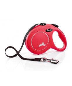 Pasear Flexi Correas Extensibles | Correa Extensible Para Perro - New Classic Cinta Roja