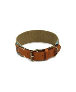 Pasear Buddys Dogwear Collares De Piel | Collar Cuero Perro Etna Verde