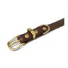 Pasear Molly and Stitch Collares De Piel | Collar De Cuero Para Perros - Butter Classic Brown