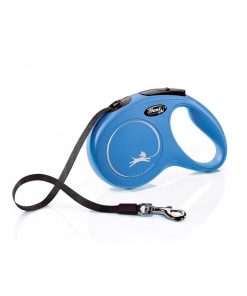 Pasear Flexi Correas Extensibles | Correa Extensible Para Perro - New Classic Cinta Azul