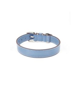 Pasear Carlotta Palermo Collares De Piel | Collar Cuero Perro Essential Azul