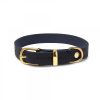 Pasear Molly and Stitch Collares De Piel | Collar De Cuero Para Perros - Butter Navy Blue