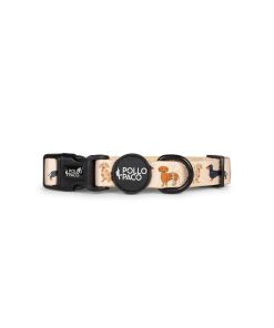 Pasear Pollo & Paco Collares Perro Grande | Collar Perro Teckels Beige