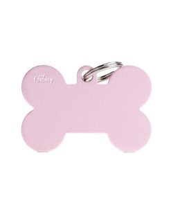 Pasear My Family Hueso | Chapa Perro Basic Hueso Rosa