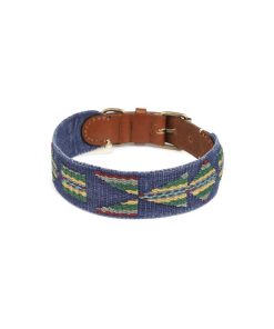 Pasear Buddys Dogwear Collares De Piel | Collar Cuero Perro Etna Azul