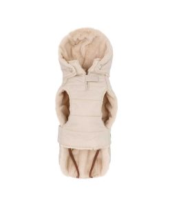 Ropa Fashion Dog | Abrigo Para Perro Plumas Beige