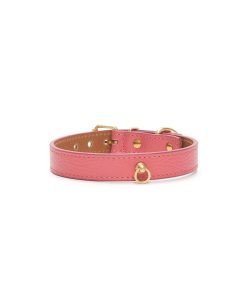 Pasear Branni Pets Collares De Piel | Collar Cuero Perro Juno Coral