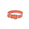 Pasear Carlotta Palermo Collares De Piel | Collar Cuero Perro Essential Naranja