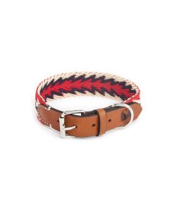 Pasear Buddys Dogwear Collares De Piel | Collar Cuero Perro Peruvian Flecha Rojo