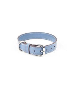 Pasear Carlotta Palermo Collares De Piel | Collar Cuero Perro Essential Azul