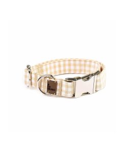 Pasear B de Bruno Collares De Nylon | Collar Para Perro Vichy Beige