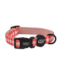 Pasear Pollo & Paco Collares Perro Peque O | Collar Perro Vichy Rojo