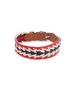 Pasear Buddys Dogwear Collares De Piel | Collar Cuero Perro Peruvian Flecha Rojo