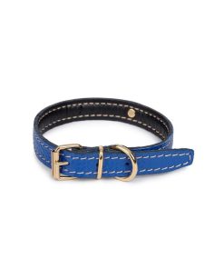 Pasear La Cinopelca Collares De Piel | Collar Perro La Cinopelca Plano Azul