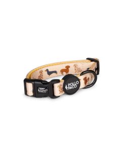 Pasear Pollo & Paco Collares Perro Grande | Collar Perro Teckels Beige