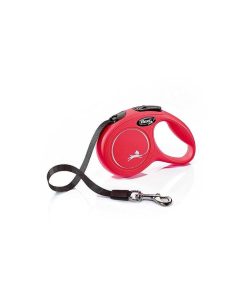 Pasear Flexi Correas Extensibles | Correa Extensible Para Perro - New Classic Cinta Roja