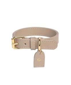 Pasear Perro Collection Collares De Piel | Collar Cuero Perro Beige