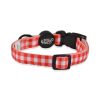 Pasear Pollo & Paco Collares Perro Peque O | Collar Perro Vichy Rojo