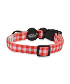 Pasear Pollo & Paco Collares Perro Peque O | Collar Perro Vichy Rojo