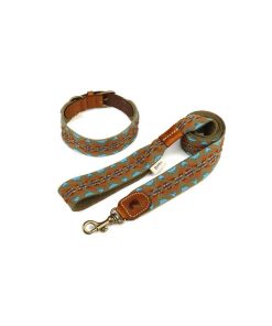 Pasear Buddys Dogwear Collares De Piel | Collar Cuero Perro Etna Verde