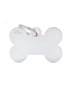 Pasear My Family Hueso | Chapa Perro Basic Hueso Plateado