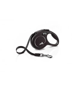 Pasear Flexi Correas Extensibles | Correa Extensible Para Perro - New Classic Cinta Negra